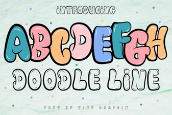 Doodle Line Fonts for Creative Projects