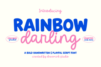 Rainbow Darling Duo Font for Creative Projects