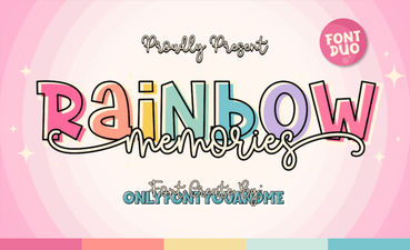 Rainbow Memories Font for Creative Projects