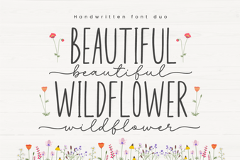 Design Your Garden with Beautiful Wildflower Duo Font