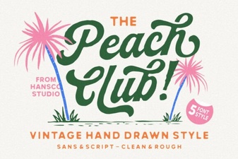 The Peach Club Font in Creative Projects